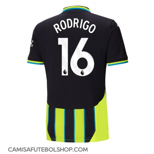 Camisa de time de futebol Manchester City Rodri Hernandez #16 Replicas 2º Equipamento 2024-25 Manga Curta